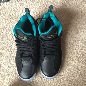 New Jordan kids Retro in black with green